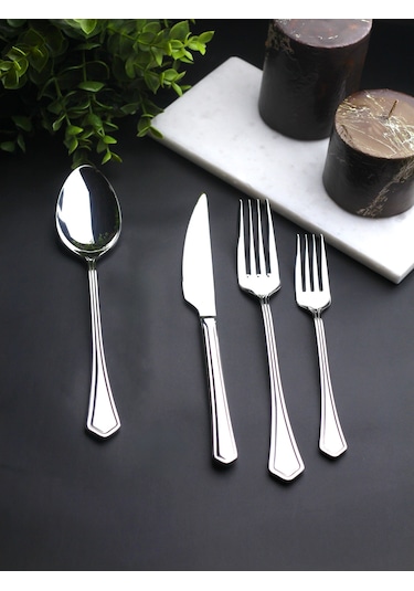 Petra 6 Kişilik 24 Parça Çatal Kaşık Bıçak Takımı Metal
