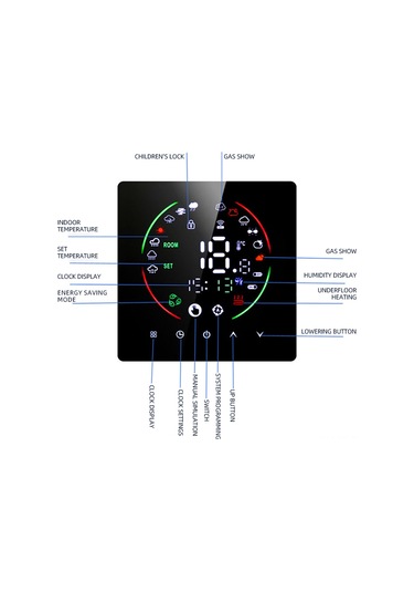 Akıllı Termostat Ev İçin 16a Elektrikli Isıtma Haftalık Programlanabilir Sıcaklık Kontrol Cihazı Lcd Ekran Dijital Akıllı Duvar Termostatı