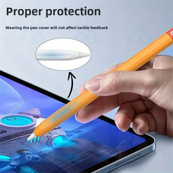 Sunshine011 Usb-c/pro  Pencil 4.nesil Silikon Kılıf Siyah Kırmızı Şok Koruma Titreşimli Turuncu Pembe