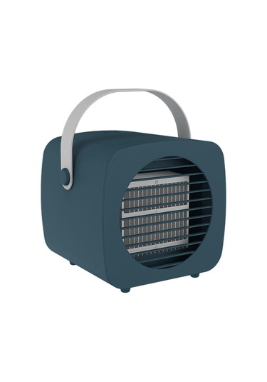 Samdoo Mavi 6" Taşınabilir Soğutucu Fan - 3 Hız Ayarı, Çift Havuz, Nemlendirici Ve Led Gece Lambası İle Sessiz Isıtma