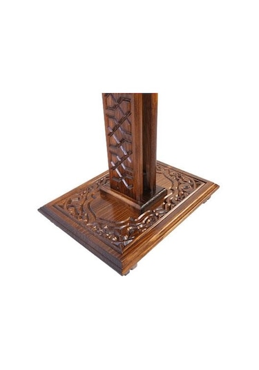 Mini Asansörlü Ahşap Rahle Selçuklu Motif Ahşap Yer Rahlesi