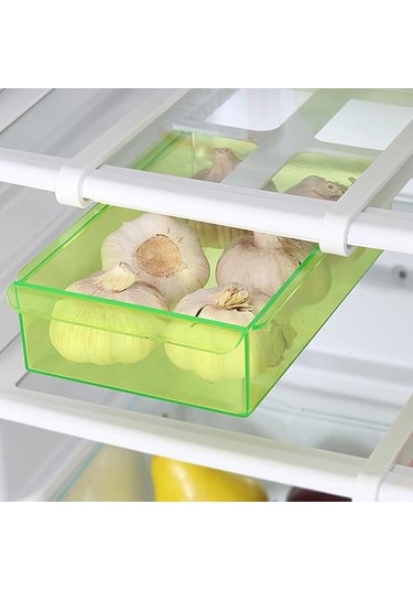 Buzdolabı Organizatörü Yeniden Kullanılabilir Plastik Buzdolabı Konteyner Çekmeceleri 4 Bölmeler Okul Ve İş İçin Sızıntılı Gıda Yemeği Şişeler, Kavanozlar & Amp Kutular -