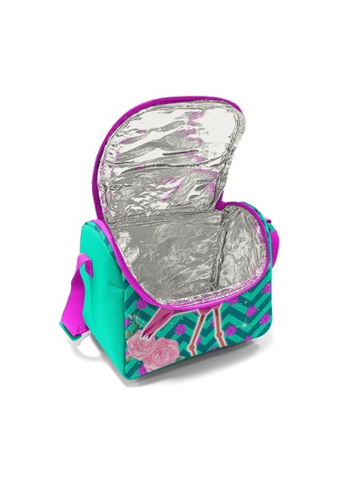 Coral High Kids Su Yeşili Pembe Flamingo Desenli Thermo Beslenme Çantası 11835