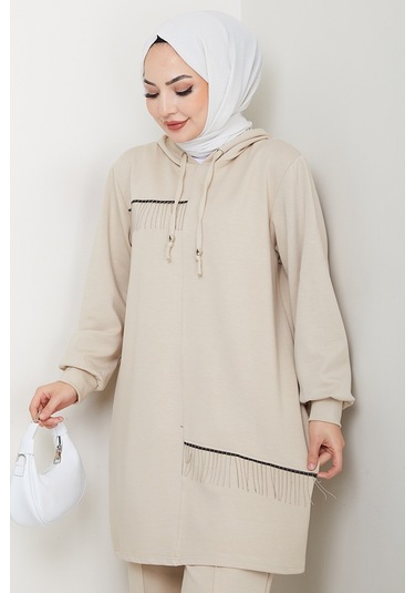 Zincir Detay Oysho İkili Takım 1660 - Bej Bej