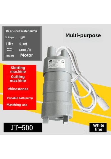 Xiyyadms 12v Dc Mikro Dalga Pompa - 5m Yükseklik, 10l/dakika Debi, Direkt Tip, Kaliteli Su Taşıma Cihazı Beyaz Kablolu, Gri, 5.5 2.1 Ana Soketli