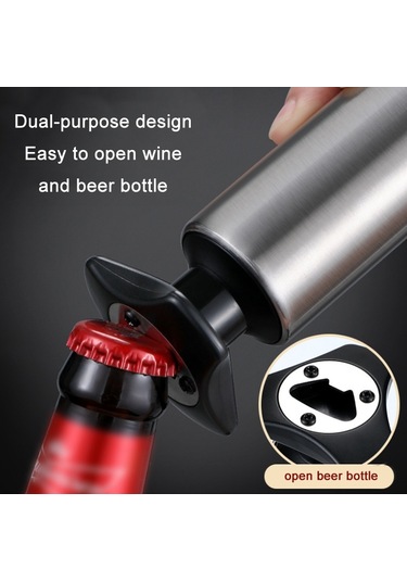 Mutfak Paslanmaz Çelik Şarap Şişe Açacağı Ev Aletleri Siyah