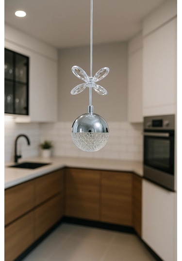 Bohem Aydınlatma Tek Top 3 Renk Modern Led Avize Beyaz/sarı/günışığı Gümüş
