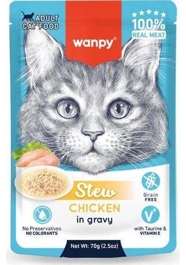 Wanpy Tavuklu 70 Gr Pouch Yetişkin Yaş Kedi Maması