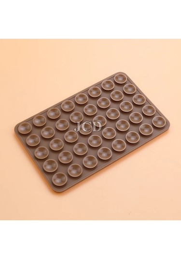 Goldenqian 2 Adet Silikon Vantuz Çift Taraflı Vantuz Cep Telefonu Fikstürü Vantuz Arka Yapışkanlı Cep Telefonu Kauçuk Vantuz Brown Brown