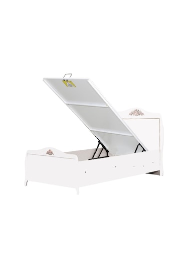 Meltem Kids Prestij Beyaz Genç Odası Tek Kişilik Amortisörlü Karyola 120x200 Cm