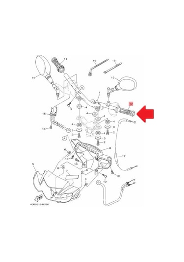 Yamaha Crypton C8 Or.  Sol Elcik Lastiği 4S9-F6241-00 555059516