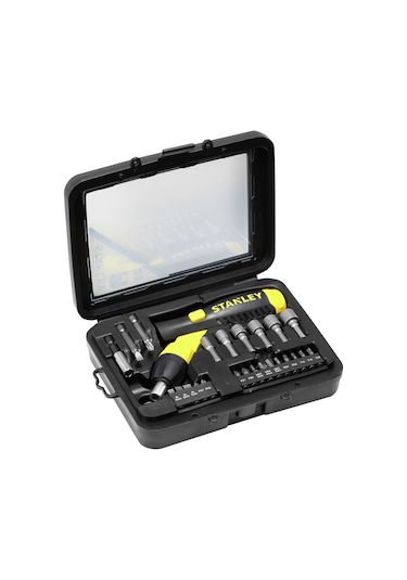 Stanley 063022 Cırcır Saplı Uç Tornavida Takımı Pistol Grip 25 Parça