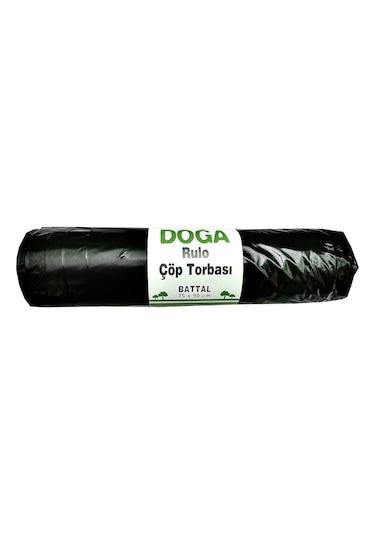 Ecoplast Battal Boy Siyah Çöp Torbası Poşeti - 300 G - 75 x 90 CM / 10 Adetlik Rulo