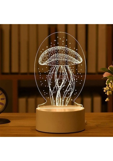 Szypzstore 1 Adet Romantik Aşk 3d Akrilik Ev Için Led Lamba Çocuk Gece Lambası Masa Lambası Doğum Günü Partisi Dekoru Sevgililer Günü Başucu Lambası Dd1n5f Siyah