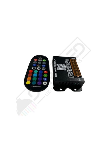 Bluetooth Kontrollü + Kumandalı Rgbw Led Kontrol Kumandası 5-24v 30a
