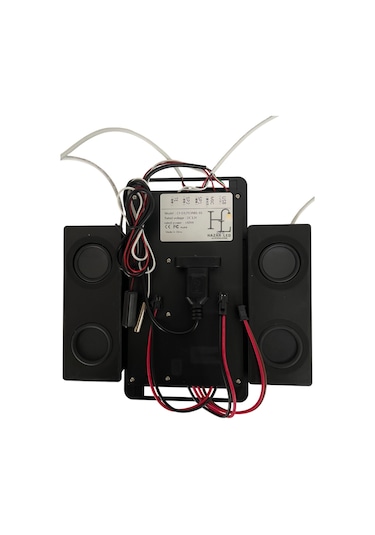 12 Volt Dokunmatik Touch Ayna Arkası Sensör Saat Temometre Hoparlör Banyo Aynası Sensörü Siyah