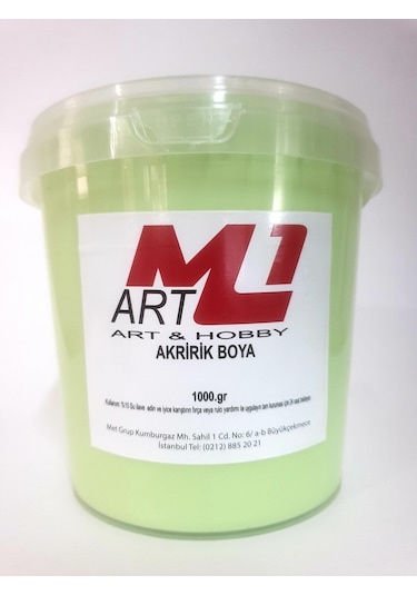 M1 Art Akrilik Boya 1.Kg --10 Renk Seçeneği