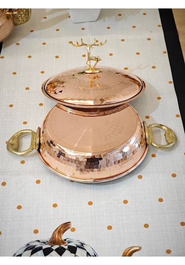 Modabakır Bakır Kapaklı Tava 16 Cm Model:6465565689r Bakır