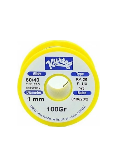 Kurtel Sn60/pb40 Lehim Teli 100 Gr. Makara 1 Mm