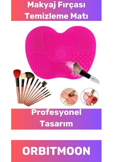 Özel Tasarım Pratik Silikon Yıkanabilir Kurutulabilir Makyaj Fırçası Süngeri Temizleme Matı Aparatı Çok Renkli