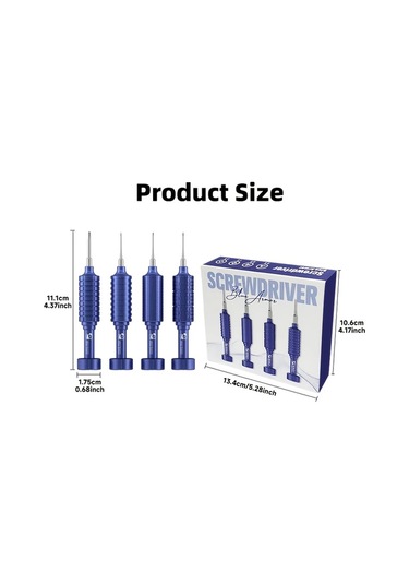 Honeybeeshop Mavi Yüksek Sertlikte İphone Tamiri İçin 4ü 1 Arada Manyetik Hassas Tornavida Takımı