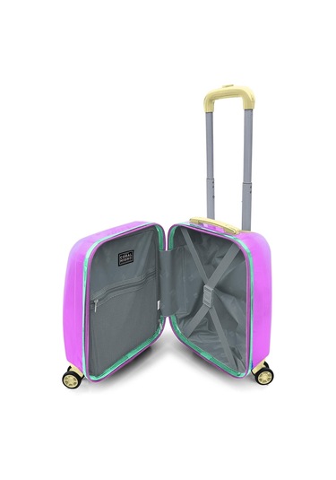 Coral High Sarı Yeşil Pembe Valiz Seti - Kız Çocuk Seyahat Ve Tatil - Çocuk Valizi Ve Bel Çantası Seti Çok Renkli