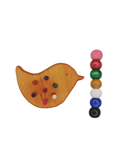 Boncuk Dizme Oyunu Ahşap Kuş