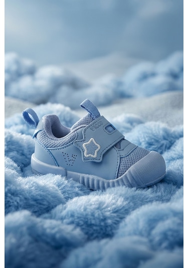 Vicco Monny Baskılı Erkek İlk Adım Kot Sneaker Mavi