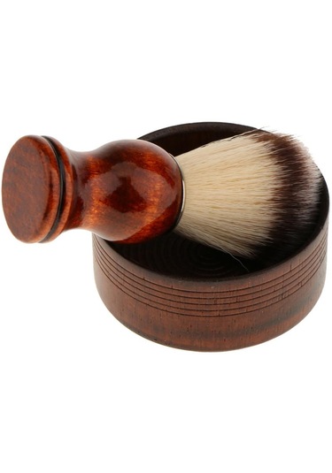 Suntek Ahşap Erkek Kıl Tıraş Fırçası Kupa Kase Berber