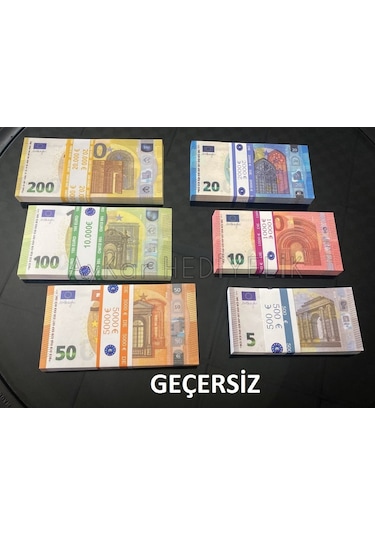 Aykar 600 Adet Euro Geçersiz Düğün Film Dizi Paraları