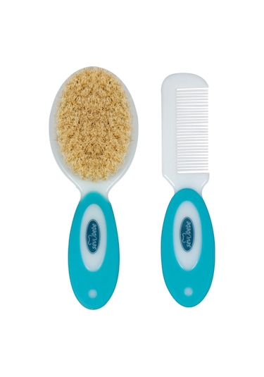 Sevi Bebe Art-401 Naturel Fırça Tarak Seti Mavi