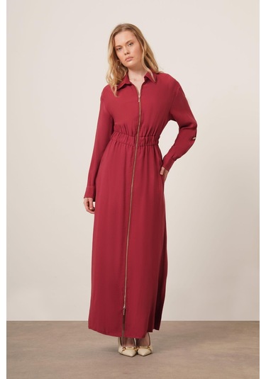 Ftz Women Kadın Modal Elbise Bordo 31033 Bordo