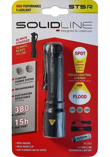 Solidline St5r Şarjlı El Feneri Siyah