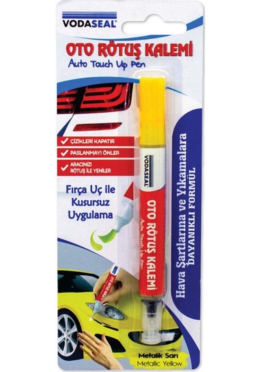 Vodaseal Fırça Uçlu Oto Rötuş Kalemi 5 Ml. - Metalik Sarı