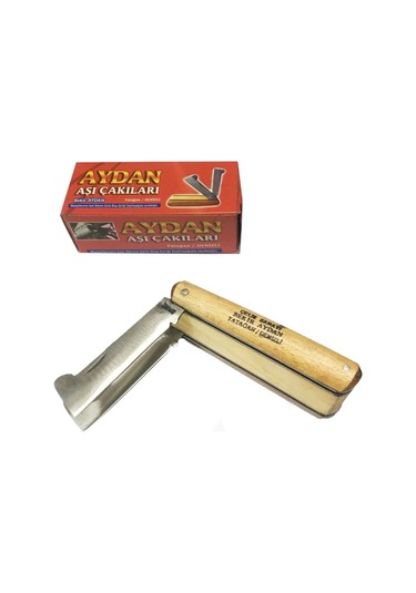 Yatağan İkili Ceviz Aşı Çakı, Bıçağı - Ahşap Saplı Çok Renkli