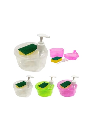 Sünger-otomatik Sıvı Sabunluklar Sabun Kutusu Sünger Mutfak Bulaşık Makinesi Manuel Pres Deterjan Kabı Organizatör Mutfak Aletleri