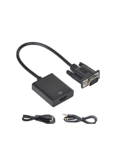 Maiyame Vga'dan Hdmı'ye Dönüştürücü Kablosu - Bilgisayar'dan Tv'ye Hd Video Ve Ses Aktarımı, Bölünmüş Tasarım