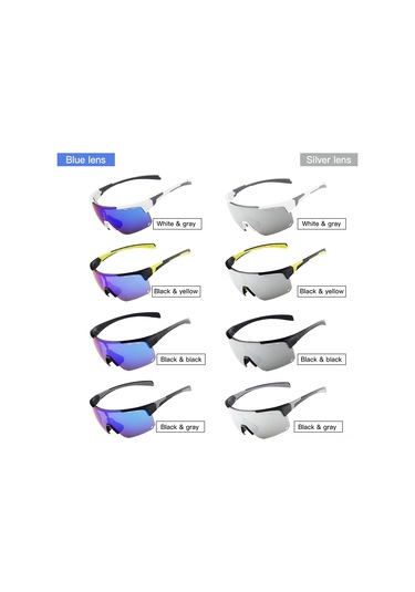 Yuntech01 Xq546 Uv400 Koruma İle Değiştirilebilir Lensli Bisiklet Polarize Güneş Gözlüğü, Yakın Görüş Çerçevesi Dahil Siyah