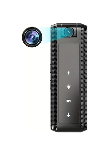 Chuangyinshop Mini Kamera Yerleşik Mikrofon 1080p Titreşim Önleyici Gürültü Azaltma Youtube Vlog Toplantı Seyahat Siyah