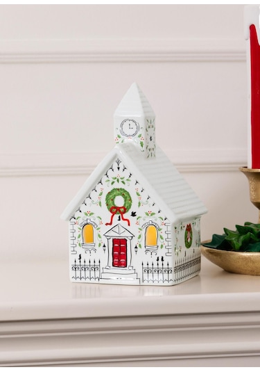 The Mia Dekoratif Led Işıklı Yılbaşı Evi 13x11x22 Cm 1 Adet