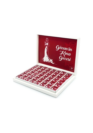 İsme Özel Kına Gecesi Çikolatası 144 Adet Napoliten Çikolata