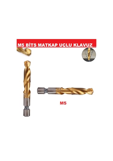 Klavuz 1/4 Bıts Kendinden Matkap Uçlu M5 Hss Titanyum