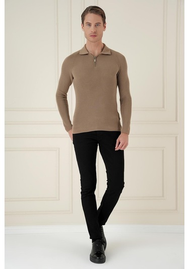 Tr 878 Triko Slim Fit Vizon Basic Vizon