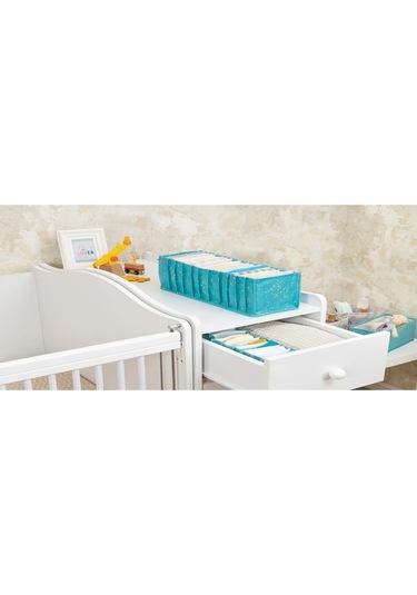 Bebek Çekmece Akordion Düzenleyici 15x43x14 Cm Mavi