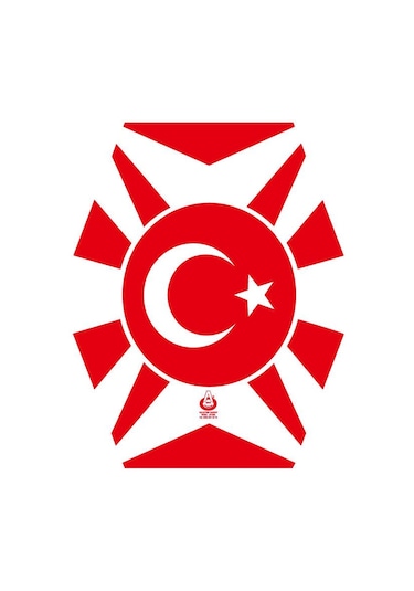 Arık Türk Bayrağı Desenli İpli Uçurtma