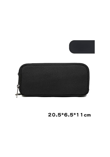 Siyah Kalem Çantası Büyük Kapasiteli Kore İlköğretim Okulu Öğrencileri Kalem Çantası Kutusu Çift Katmanlı Kalem Kutuları 56628794