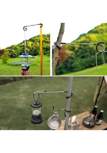 Bloomnest Kamp Feneri Askısı Açık Hava Kamp Balıkçılık Seyahat Uyumlu Çadır Direği Kancası Asorti Çok Renkli