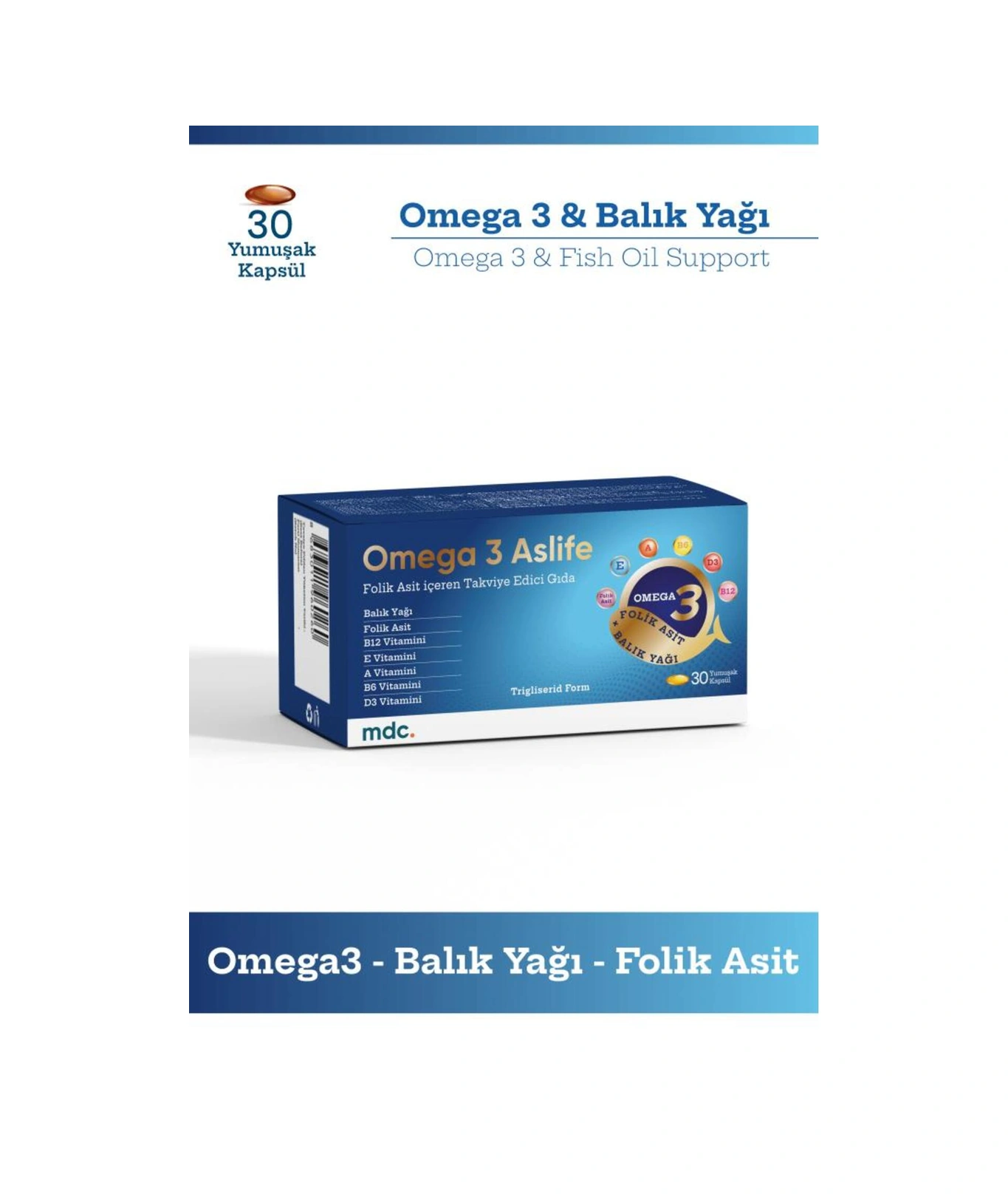 Mdc Omega 3 Aslife 30 Softgel