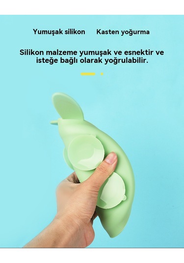 Jianfan Bebek Silikon Mama Tabağı Kendiliğinden Beslenme Eğitimi Vakumlu Kase Yeşil