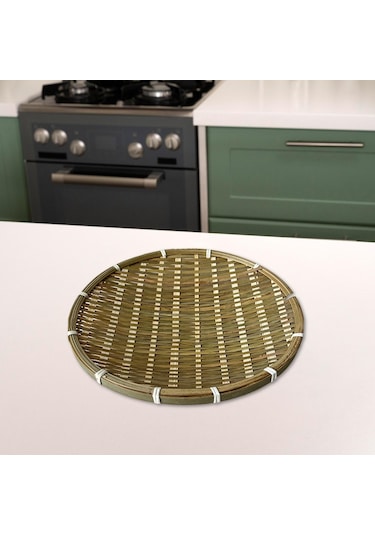 Suntek Parti Bahçe Için Bambu Sepet Tepsisi 30 CM